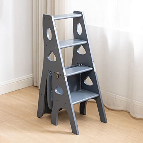 XXLNBJKA Tabouret Pliant en Bois pour bibliothèque à Domicile, Tabouret de lit à 3 marches, Tabouret échelle Portable pour Escalade intérieure, escabeau Multifonctionnel et Chaise d'escalier.