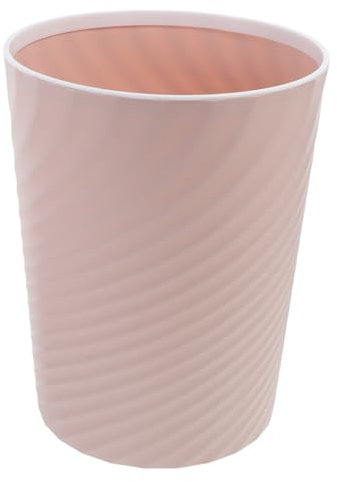 Cabilock Corbeille à Papier 8l Sans Couvercle En Plastique Rose Pour Salle De Bain Bureau Chambre Poubelle Compacte Et Solide Déchets Ménagers