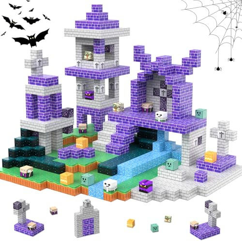 JauniQ Magnetische Bausteine 100 Pcs STEM Montessori sensorisches Spielzeug, Geschenke für Jungen Mädchen ab 3 Jahren, Fidget Building Spielzeug