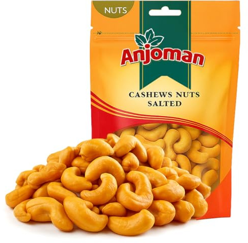 Anjoman Premium Salted Cashews 900g | Roasted Cashew Nuts Baked with Himalayan Pink Salt | Healthy Vegan Snack Rich in Plant Based Protein & Fibre