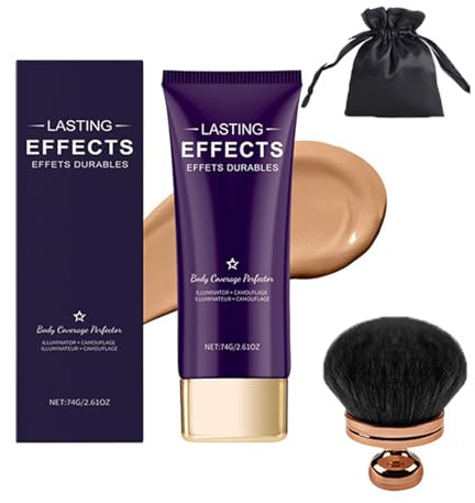 Body Coverage Perfector für Beine, Bein Make up Wasserfest, Tattoo Cover Up Makeup, Lang anhaltender & Wasserfester Body Concealer, Natürlicher Farbton (C)