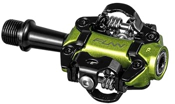Funn Tactic Clip-In Pedals, Compatible with SPD Cleats, XC Race Pedals for MTB (Green)