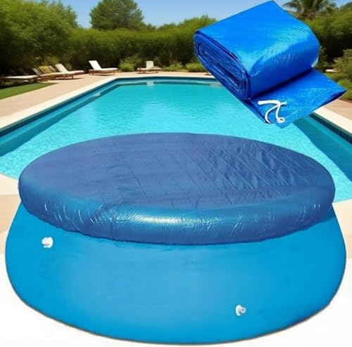 6FT Round Pool Cover,Foldable Outdoor Swimming Pool Covers,Paddling Pool Covers with Drawstrings,Pool Ground Cloth,Garden Dust Solar Pool Cover Protector for Inflatable Family Pool(6ft,1.83m)