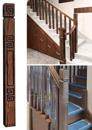 Balustres d'escalier en bois pour balustrades horizontales et coudées, poteaux durables pour une décoration d'escalier d'intérieur élégante pour améliorer l'esthétique de la maison