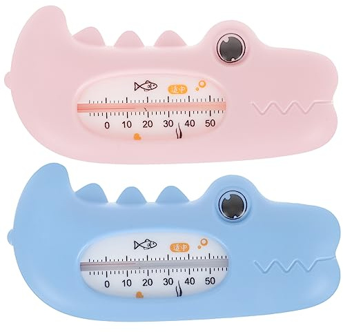 SHOWERORO 2 Stück Badethermometer Schwimmend Niedliche Tierform Wassertemperaturmesser Für Sichere Babybadewannen Baden