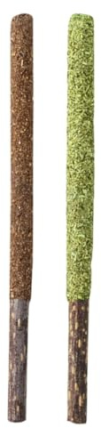 Homoyoyo 12 pièces Bâtonnets à pour Chat Naturels Snacks Aux Fruits et Herbe à Chat Jouets Interactifs pour Stimuler la Adaptés et Intérieur