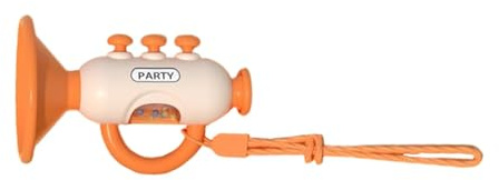 Zxpjkyu Petite Trompette Jouet, Instrument de Musique, Petit Haut-parleur, Cadeau D'anniversaire pour Les Bébés de 1 à 3 Ans, Orange
