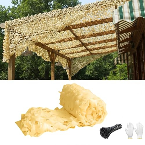 Red De Camuflaje Militar, Malla De Ocultación Jardín Exterior, Tela Toldo Sombra Impermeable Con Protección Solar, Malla De Sombra para Caza, Acampada, Valla, Fotografía Y Eventos(W7.5xH8.5m)