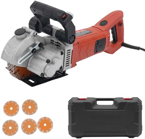 Wiefiche Fresadora eléctrica de pared de 4800 W, con hoja de sierra de 5,23 pulgadas