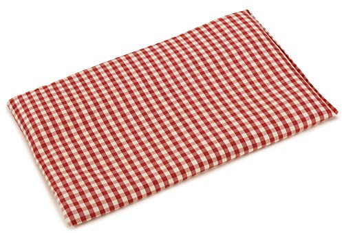 GIRAFFENLAND Körnerkissen 30 x 20 cm, Bio Füllung & Bio Stoff rot-weiß - Wärmekissen für Mikrowelle und Backofen - 30x20cm, Bio-Weizen-Roggen 800g