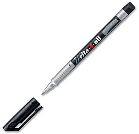 STABILO Permanent Marker Pen Write-4-all - Fine - Pack of 3 - Black