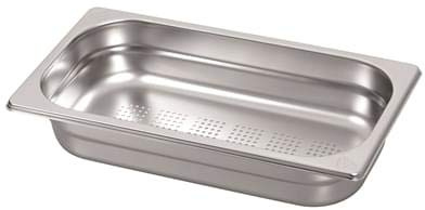 Pentole Agnelli Bacinella Forata Gastronorm, Acciaio Inossidabile, 1/3, 32.5x17.60x4 cm