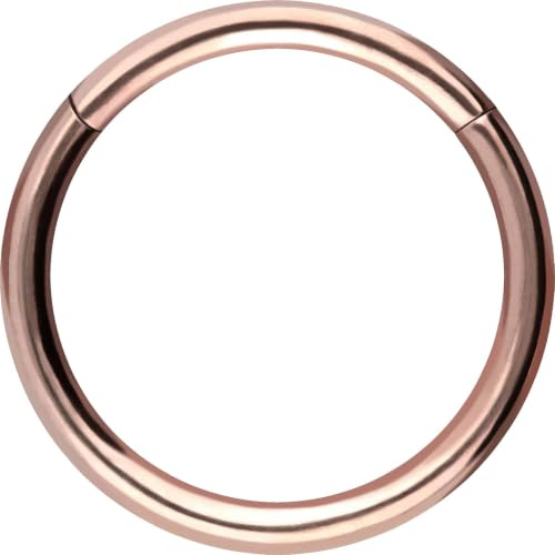 PIERCINGLINE Segmentring Clicker aus Titan - Piercing für Nase, Septum, Ohr, Helix oder Tragus
