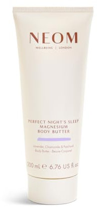 NEOM Perfect Night's Sleep Magnesium Body Butter, 200ml I Lavender, chamomile and patchouli I Essential Oils I Nourish and soften skin