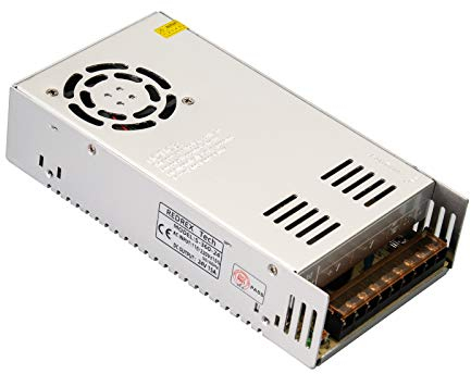 Redrex DC 24V 15A Netzteil Transformator 360W Schaltnetzteil Power Supply Adapter mit Temperatur-gesteuertem Lüfter für CCTV, Radio, Computerprojekt, 3D-Drucker, LED-Treiber