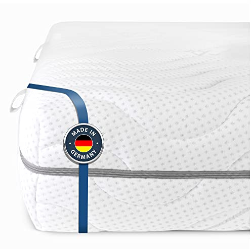 BMM Matratze 90x200 cm Komfort 19 Härtegrad H3 fest/Kaltschaummatratze Öko-Tex Zertifiziert/ergonomische 7 Zonen Matratze Höhe 19 cm/Matratzen produziert in Deutschland