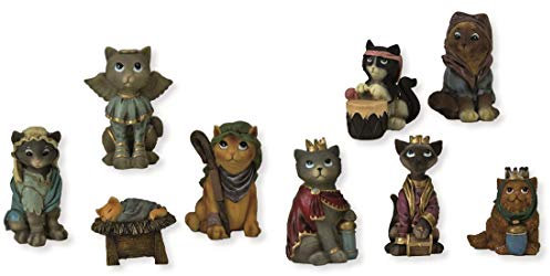 Dekop Krippenfigur Katzenkrippe Set 9-TLG, passend für 12cm Figuren (44635095562)