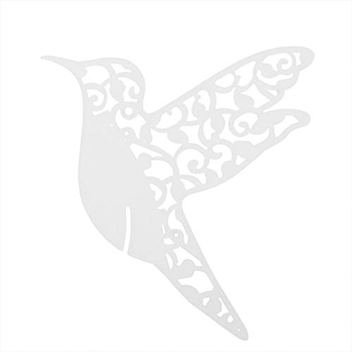 50 pzs tarjetas de lugar forma pájaro blanco huecas para copa vino nombre boda fiesta mesa evento Suitable for bodas celebraciones familiares reuniones profesionales decoración interior exterior