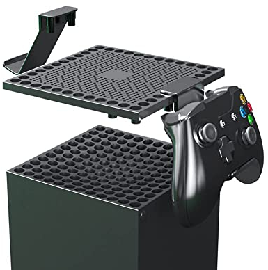 Coperchio Antipolvere Della Piastra Ventilata per la Dissipazione del calore per Xbox Series S X, con Staffa di Posizionamento Dell'impugnatura Dell'auricolare, Maniglia per Auricolari Accessori