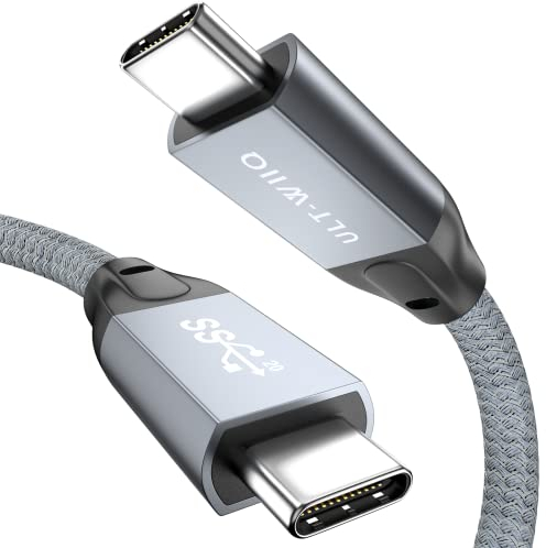 ULT-WIIQ USB C Kabel 20Gbps 100W 240W 2m, USB C 3.2 Gen2x2 Datenkabel, PD 3.1 240W Schnellladekabel, 5K60Hz 4K144Hz 2K240Hz Videoübertragung für Laptop, Handy, Steam Deck, Tablet, SSD, USB C Monitor