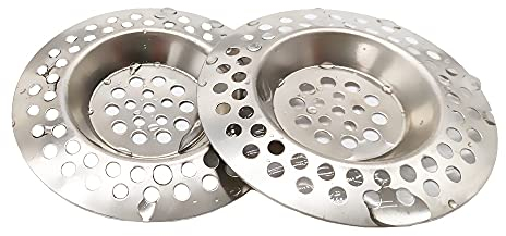 YAKRIOES Stainless Steel Kitchen Sink Strainer Plug Sink Sieve Sink Hole Strainer Drain Protector for Bathroom and Kitchen, Hair Catcher Stopper for Bathtub 70mm（2 PCS）