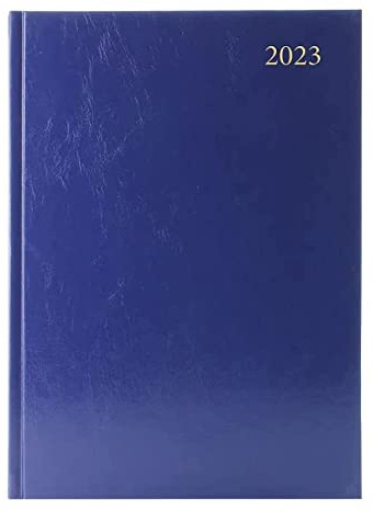 Schreibtisch Terminkalender Tag pro Seite Termine A5 blau 2023 KFA51ABU23