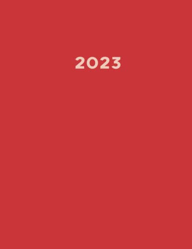 Kalenderbuch 2023: Kalender XXL 2023 I A4 I 1 Tag 1 Seite I mit Zeiteinteilung I 400 Seiten I Rot