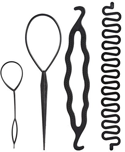 Topsy Coda di cavallo, strumento magico per capelli da donna, accessorio per acconciatura, 4 pezzi