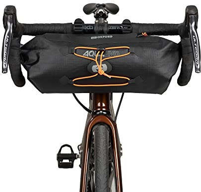 Oxford Products OL955 Aqua Evo Adventure Pack de Guidon de vélo étanche IPX6 Noir 9 l