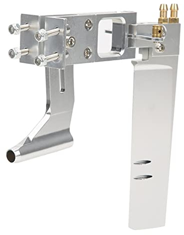 RC Boot Ruder Montage, 11x10cm/4,3x3,9 Zoll Aluminium Legierung CNC flexible Welle mit Halterung Set integrierte Ruder Montage RC Boot Teile für 4mm/0,2 Zoll Schaftsystem Schiff Katamaran Bootsmodell