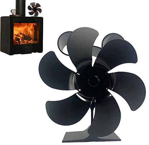 backlight Calor | Chimenea con 6 aspas,Ventiladores Estufa leña no eléctricos para pellets/Madera/Troncos, Accesorios para Estufas leña, Ahorro energía y Alta