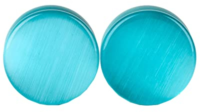 Mesnt 1 Paar Stein Plugs, 19mm Grüner Stein Tunnel Expander Stretching, Grün