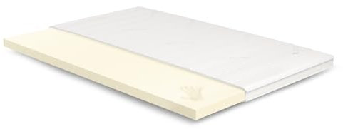 Meisterschlaf Visco Topper 130x170 cm – Höhe 7 cm – Weich & Wärmend – Memory Foam RG 50 – Oeko-TEX® Standard 100 – Tencel™ Lyocell 3D Doppeltuch-Bezug waschbar – Made in Germany
