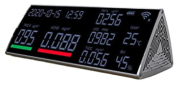, Détecteurs de gaz CO2 PM2.5 Détecteur de dioxyde de Carbone Anti-poussière Détecteur de la qualité de l'air Version Anglaise