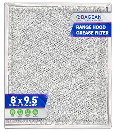 Range Hood Filter Replacement for Braun Nu-Tone BP55 Hood Grease Filter 8 x 9.5 in - Aluminum Mesh Screen Hood Vent Filter for Range Hood - Filters Grease from Entering Kitchen Stove Overhead Vent (1)