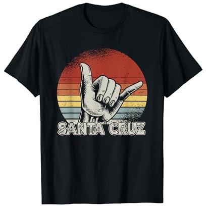 Retro Vintage Surfen & Skateboard Grafik Design Santa Cruz T-Shirt