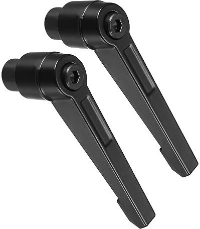 CoCud 2Stk Klemmhebel Griffe M10 Innengewinde 93mm Hebel Schwarz | Einstellbar Schnellspanner Verriegelung Drehend Knöpfe, Für Drehmaschinen, M10, 93mm, Einstellbar, Drehend