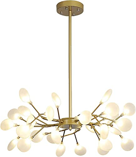 Modern Pendelleuchte Nordic Style Glühwürmchen Kronleuchter Moderne Led Ast Pendelleuchte Verstellbare Hängelampe Deckenleuchte mit Glasschirm for Wohnzimmer Restaurant Loft Bar Bauernhaus ( Color : W