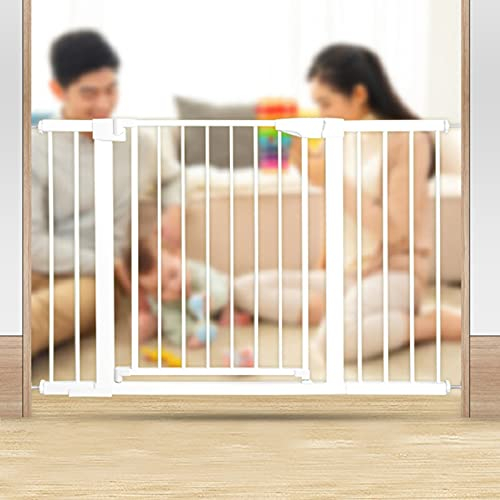 FLYIFE Hundeschutzgitter, Schutzzaun, Treppengeländer, Automatisch Schließende Sicherheitstore Für Den Innenbereich, Einfacher Durchgang Durch Metallzaun, Druckinstallation Für Schlafzimmer, Küche, Ba