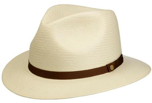 Stetson Fallkirk Traveller Toyo Strohhut Unisex UV-Schutz 40 Frühjahr Sommer weiß XXL (62-63 cm)