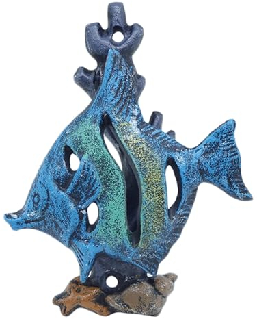 Türklopfer Türklopfer aus Gusseisen, antike Neuheit, tropischer Fisch, Türklopfer, Haustür, Türgriff für Haus, Garten, Ringklopfer einzigartig