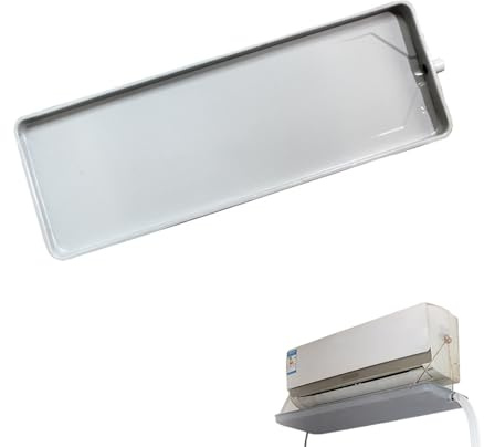 Metal Drain Pan Large Drip Tray With Drain Tubing for Central Air Conditioning, Window Air Conditioner - Air Conditioner Drip Pan