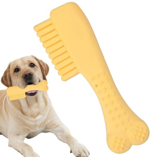 Hundezahnbürste, Kaustäbchen-Spielzeug – - -Widerhaken, Kammform | unzerstörbares Hundespielzeug, Glöckchen-Kauspieltraining, Spielzeug, aggressives Kauspielzeug für große Rassen, ,