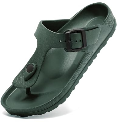 Foinledr Chanclas Planas Casuales Separador Dedos Mujer, Sandalias Verano Hombre, Sandalias Unisex Flip Flop Hebilla Ajustable, EVA Pantuflas Antideslizantes, Zapatillas Baño Cómodas Piscina Playa