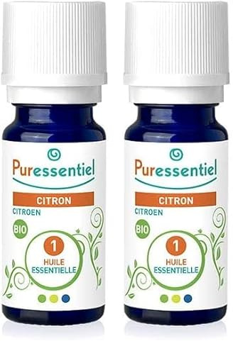 Puressentiel - Olio Essenziale di Limone - OEBBD (Botanicamente e Biochimicamente Definito) - Proveniente de Agricoltura Biologica - Vegan e Cruelty Free - 10 ml (Confezione da 2)