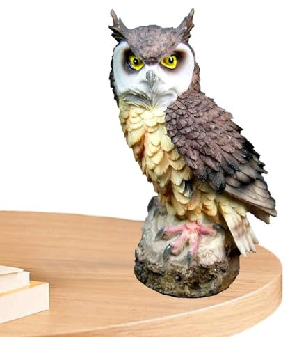 Generico Gartenfigur Eule | Tierfigur Eule zum Abschrecken von Vögeln | Multifunktionale Gartenskulpturen Schutzfigur für Terrasse, Hof, Bauernhof, Gewächshaus
