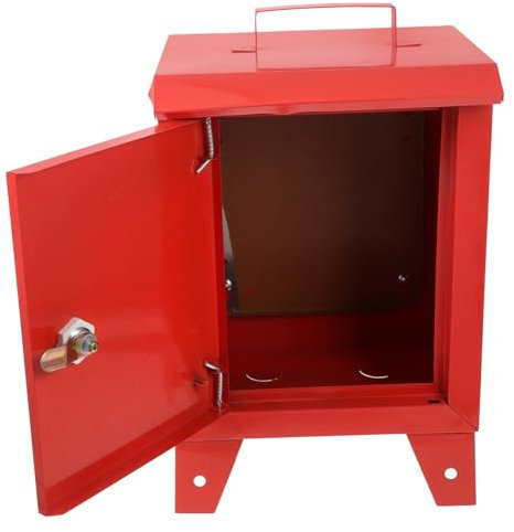 VILLCASE Portable Outdoor Electrical Box Weatherproof Handheld Breaker Box Waterproof Power Distribution Case for Construction Sites Temporary Use Metal Construction Compact Design