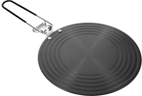 FUNNETOYU Diffuseur De Chaleur Pour Cuisinière à Gaz 24cm Adaptateur De Plaque à Induction En Aluminium Pliable Et Solide Cuisson Dégel Et Répartition Uniforme Chaleur