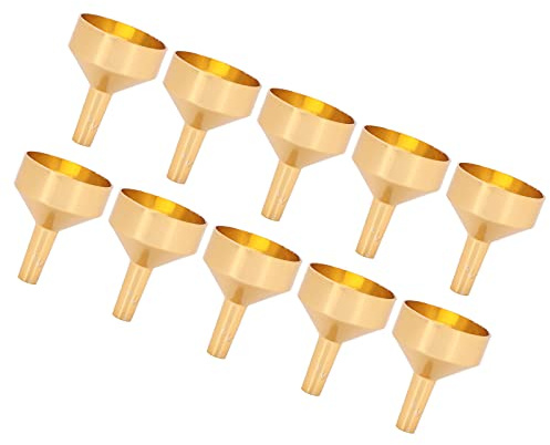 Naroote Piccolo Imbuto per Bottiglie, Imbuto in Metallo 10pcs in Metallo Piccolo Mini in Lega di Alluminio in Lega Mini per Riempire Bottiglie e Trasferimento di un Profumo di Cosmetici (#1)