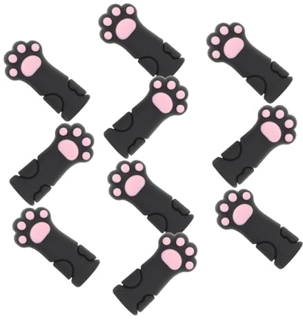 SMASOLO 10 Piezas Protectores de Silicona para Tijeras de Cutículas Fundas con Diseño de Pata de Gato de Cobertura Anticaída para Herramientas de Manicura y Pedicura Almacenamiento Seguro
